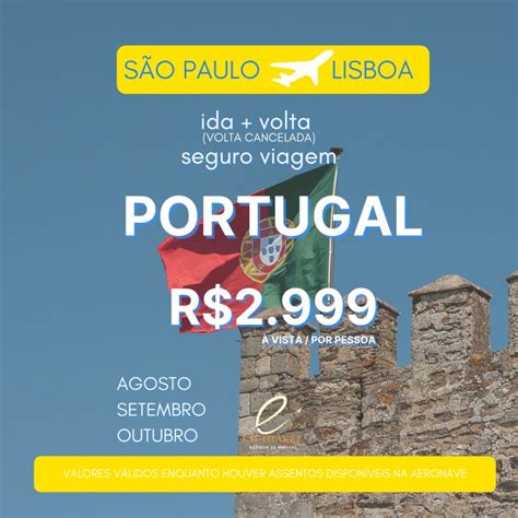 passagem de portugal para brasil